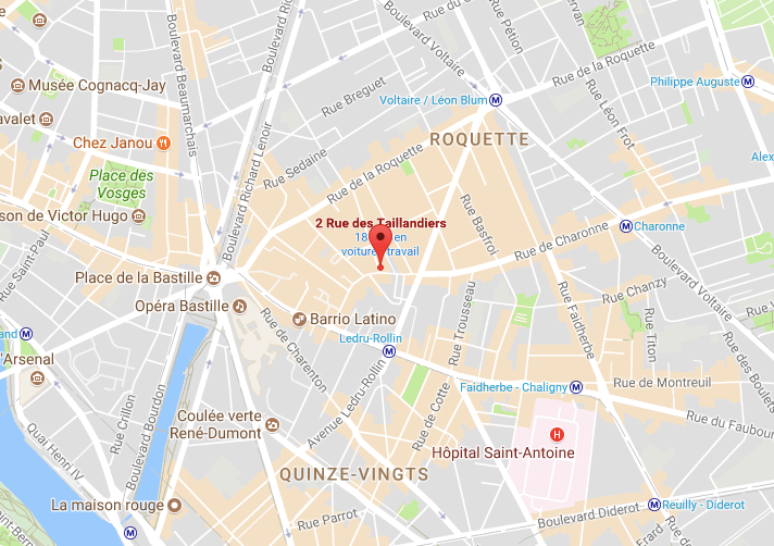 Map mobile : 2 rue Taillandiers, Paris